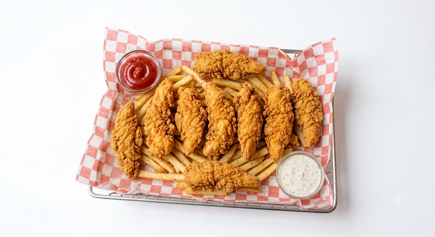 10 pièces de tenders avec frites
