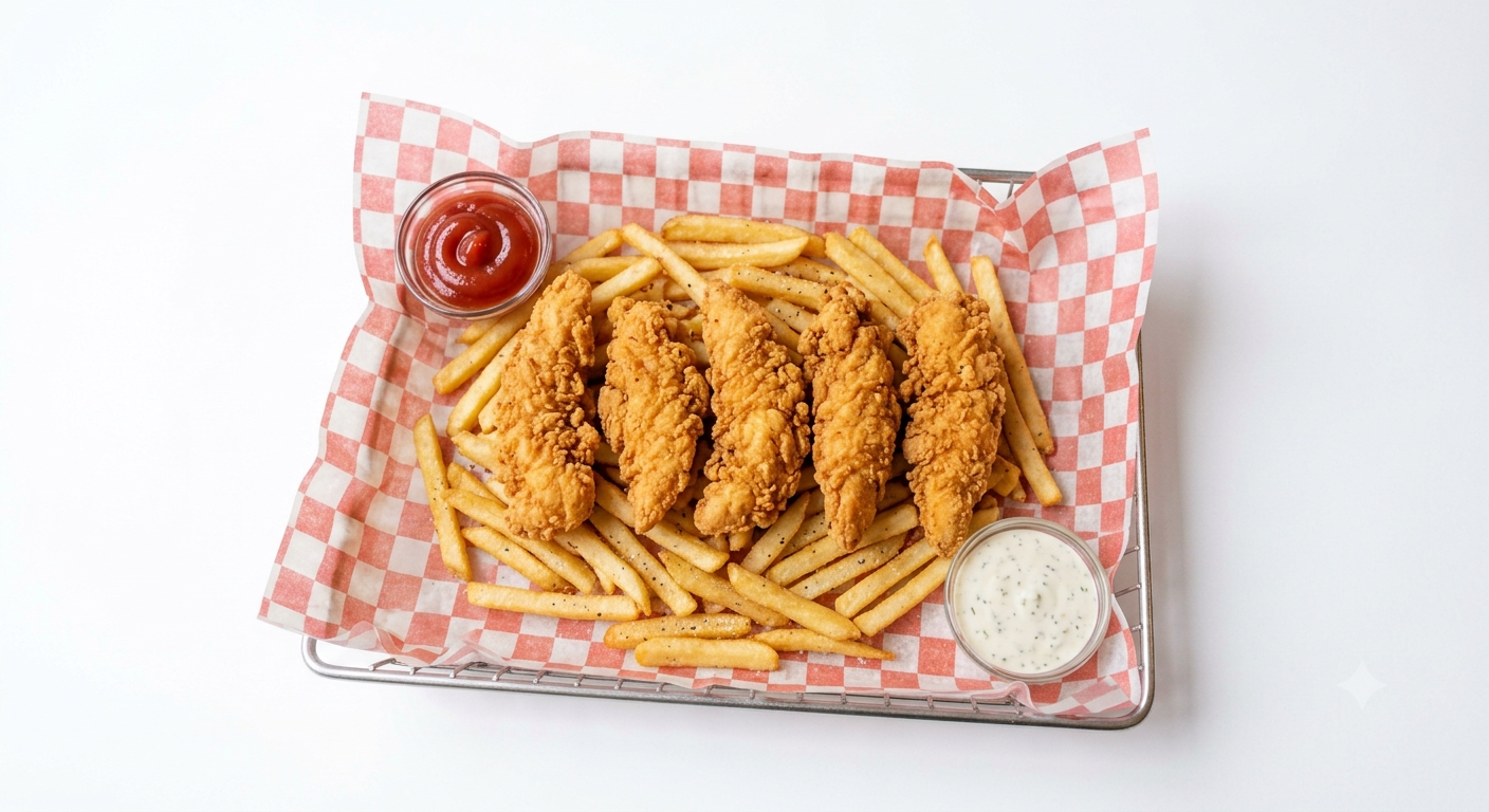 5 pièces tenders avec frites