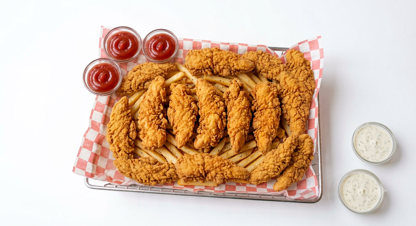 20 pièces de tenders avec frites